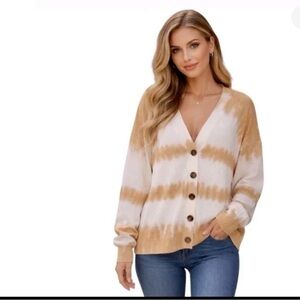 Sanctuary Women's Tie-Dye Button-Up Sweater